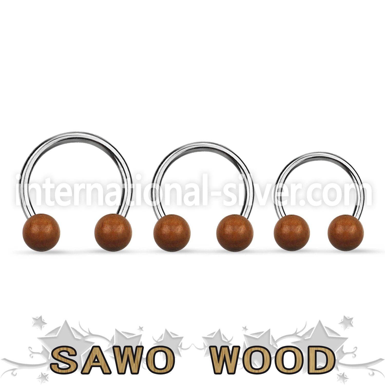 cbsw5 horseshoes organic body jewelry ear lobe