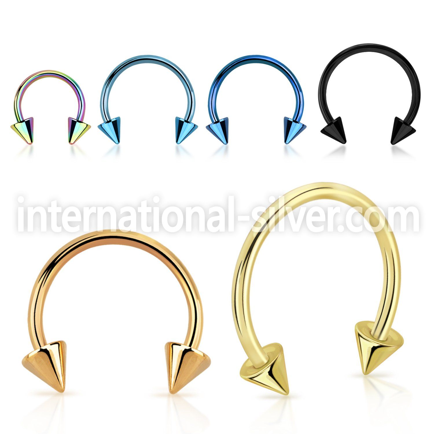 cbt20cn horseshoes anodized surgical steel 316l eyebrow