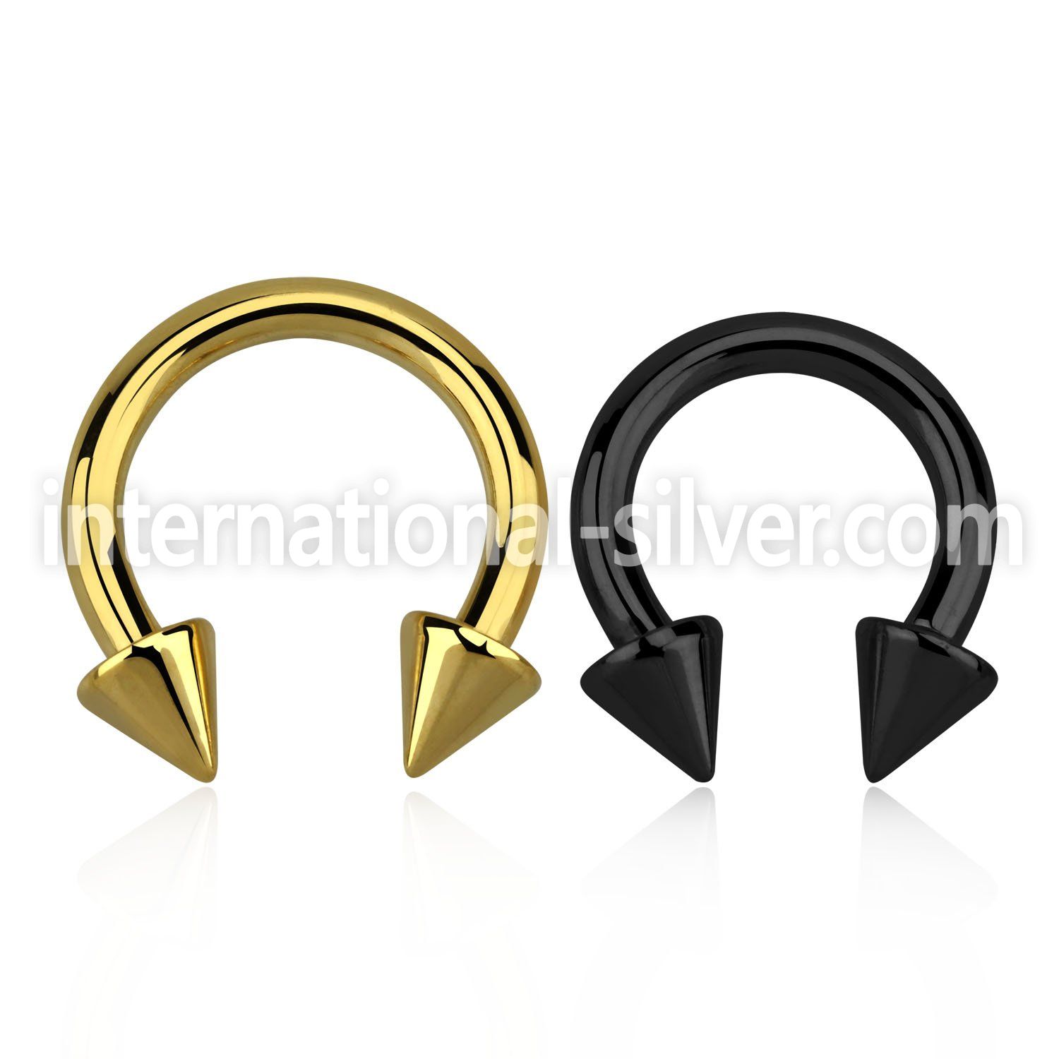 cbtcn10 horseshoes anodized surgical steel 316l belly button