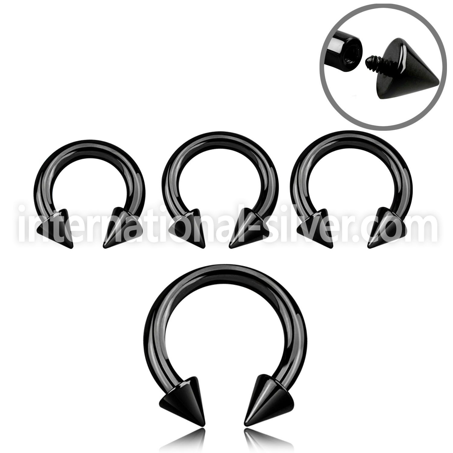 cbtcn8 horseshoes anodized surgical steel 316l belly button