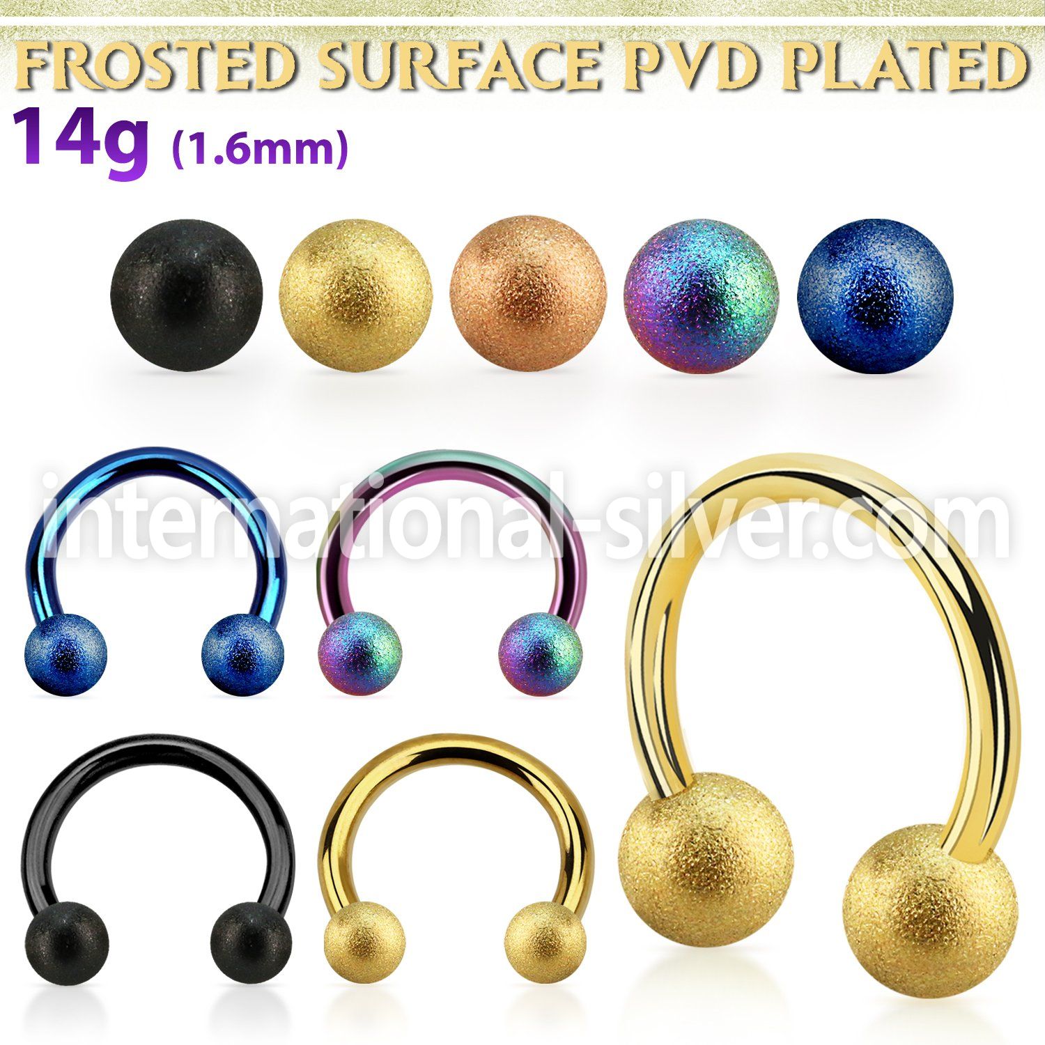 cbtfo4 horseshoes anodized surgical steel 316l ear lobe