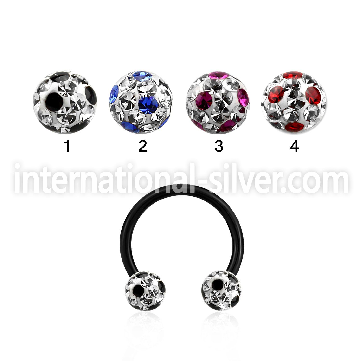 cbtfr5a horseshoes anodized surgical steel 316l belly button