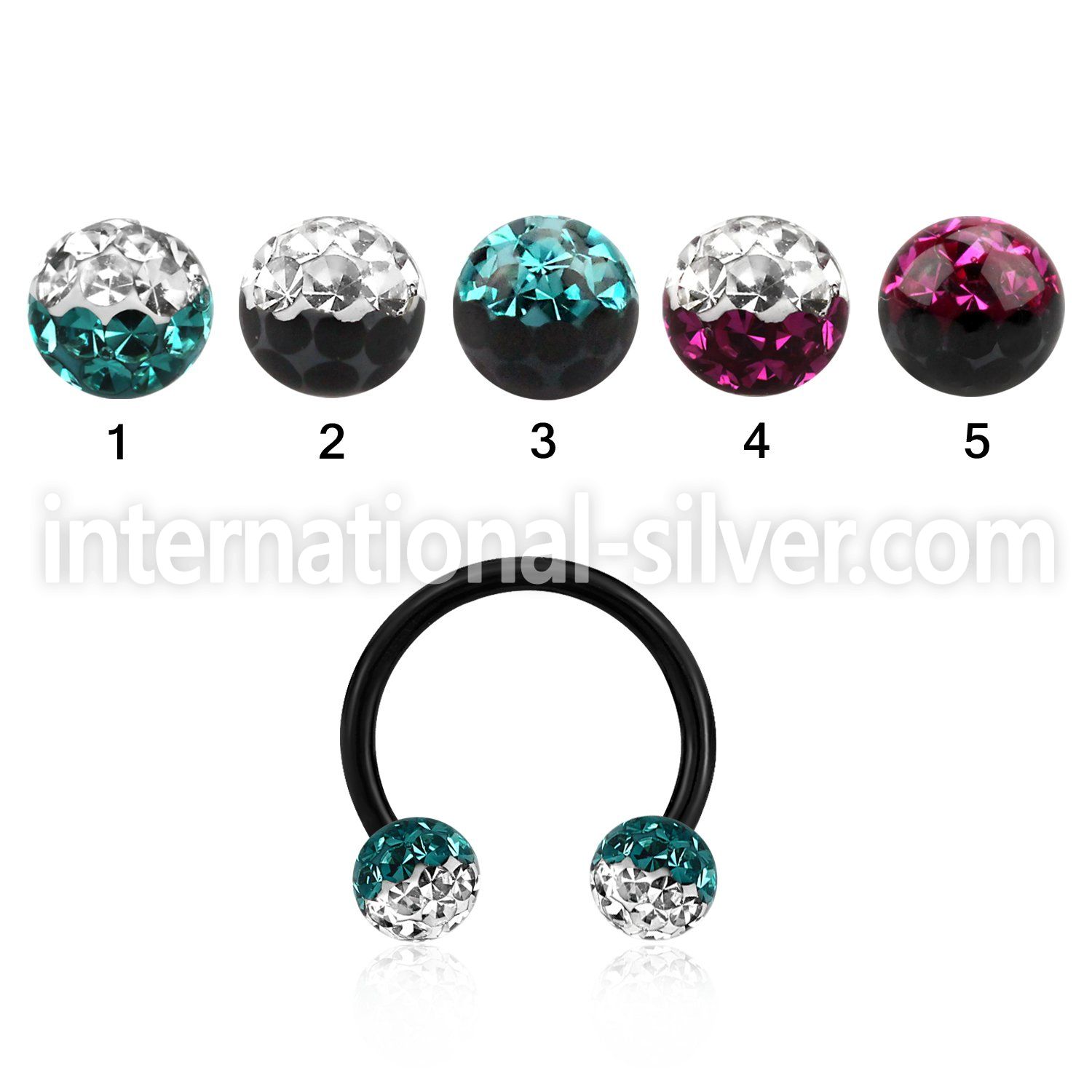 cbtfr5e horseshoes anodized surgical steel 316l belly button