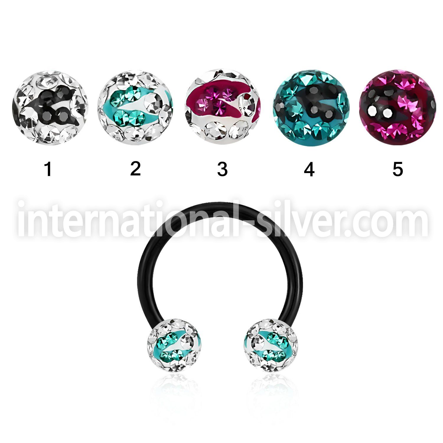 cbtfr6c horseshoes anodized surgical steel 316l ear lobe