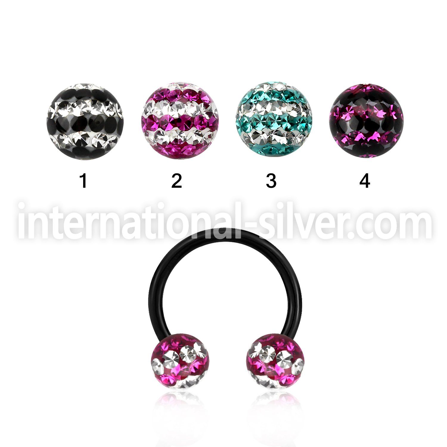 cbtfr6d horseshoes anodized surgical steel 316l belly button