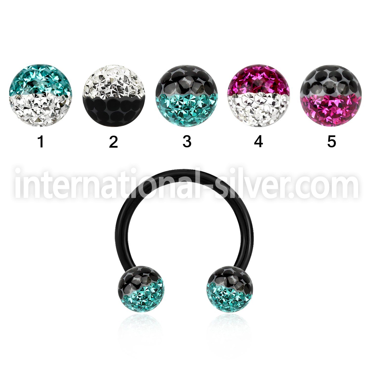 cbtfr6e horseshoes anodized surgical steel 316l belly button