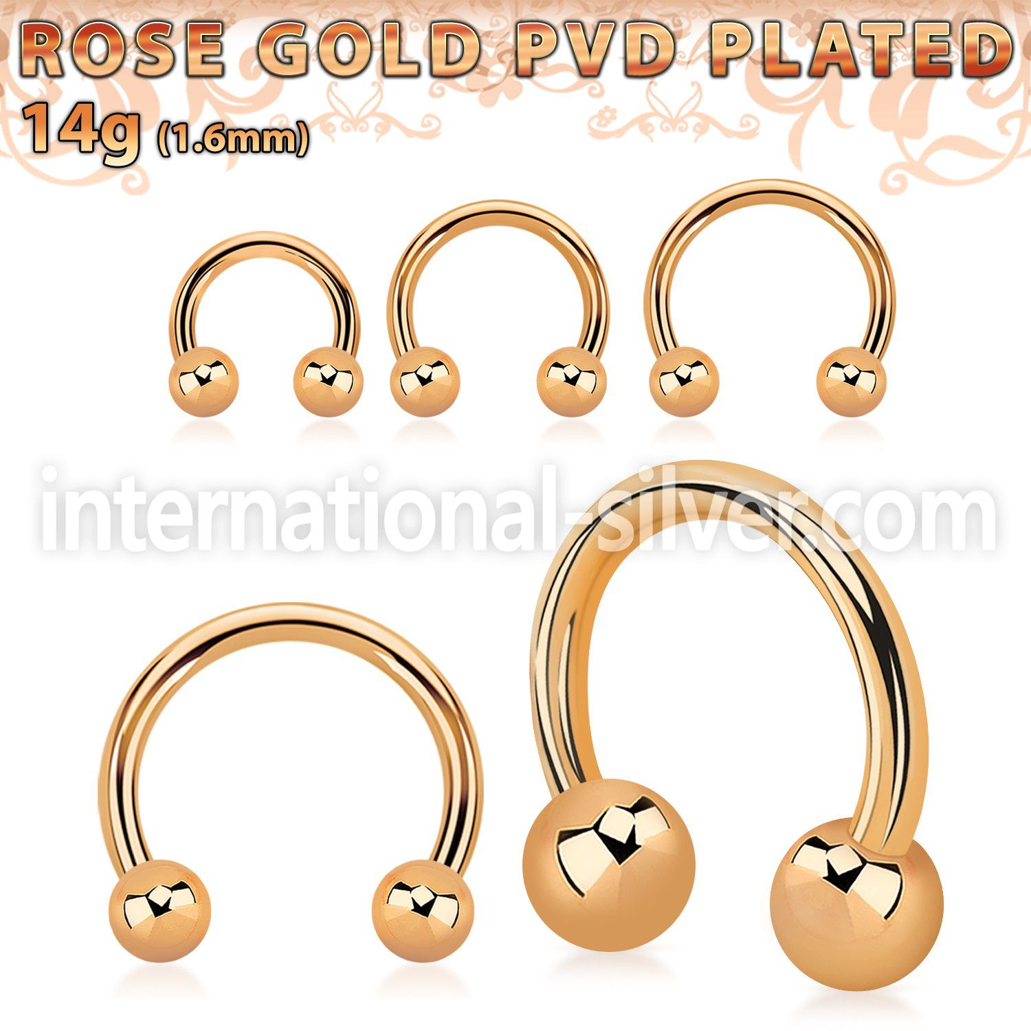 cbttb4 horseshoes anodized surgical steel 316l ear lobe
