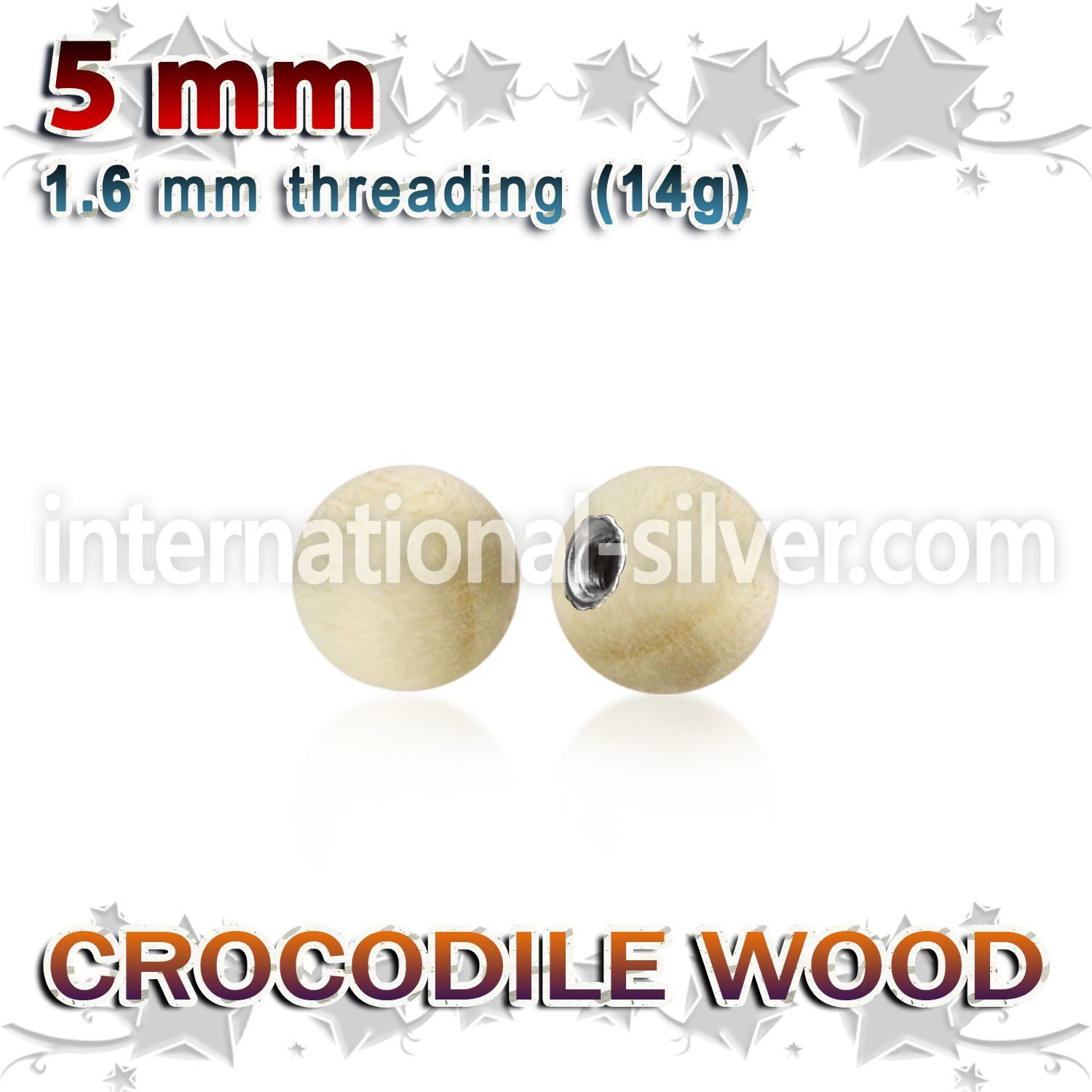 crball5 loose body jewelry parts organic body jewelry 
