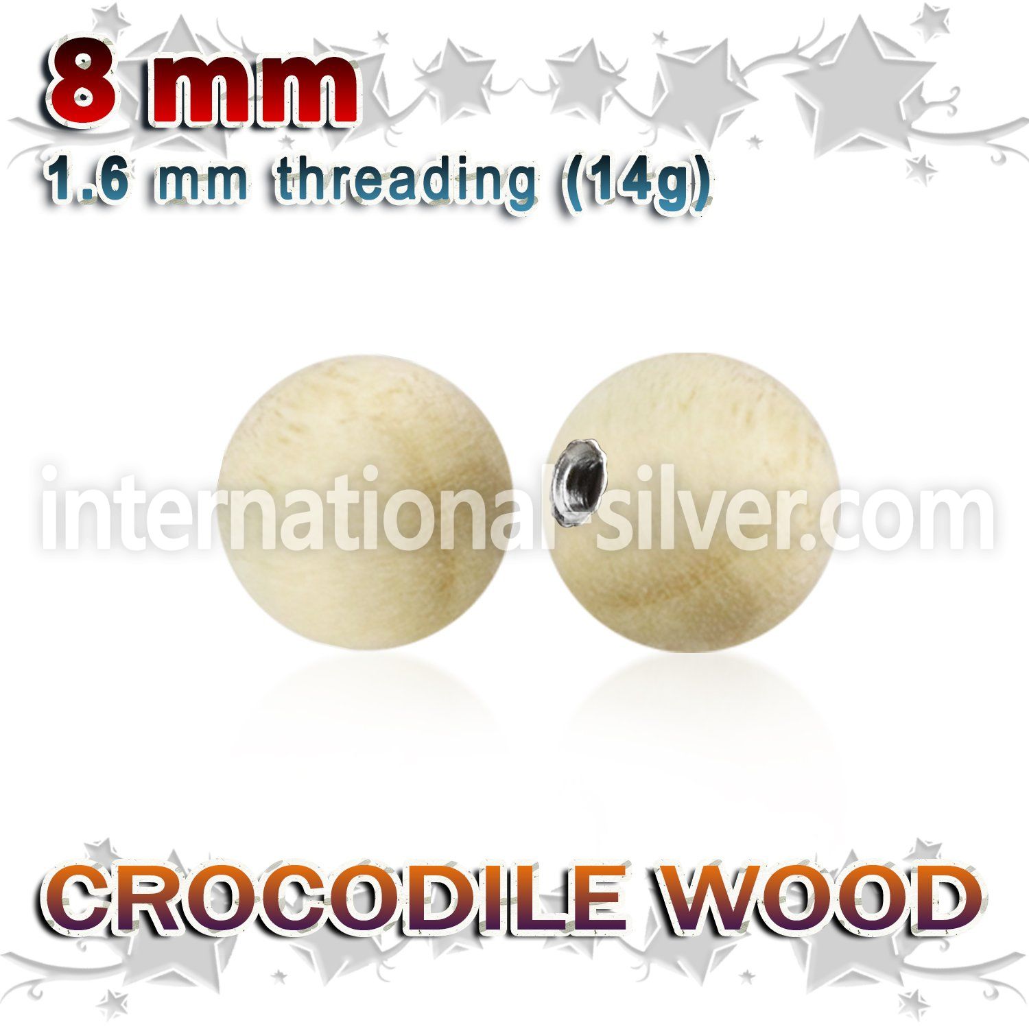 crball8 loose body jewelry parts organic body jewelry 