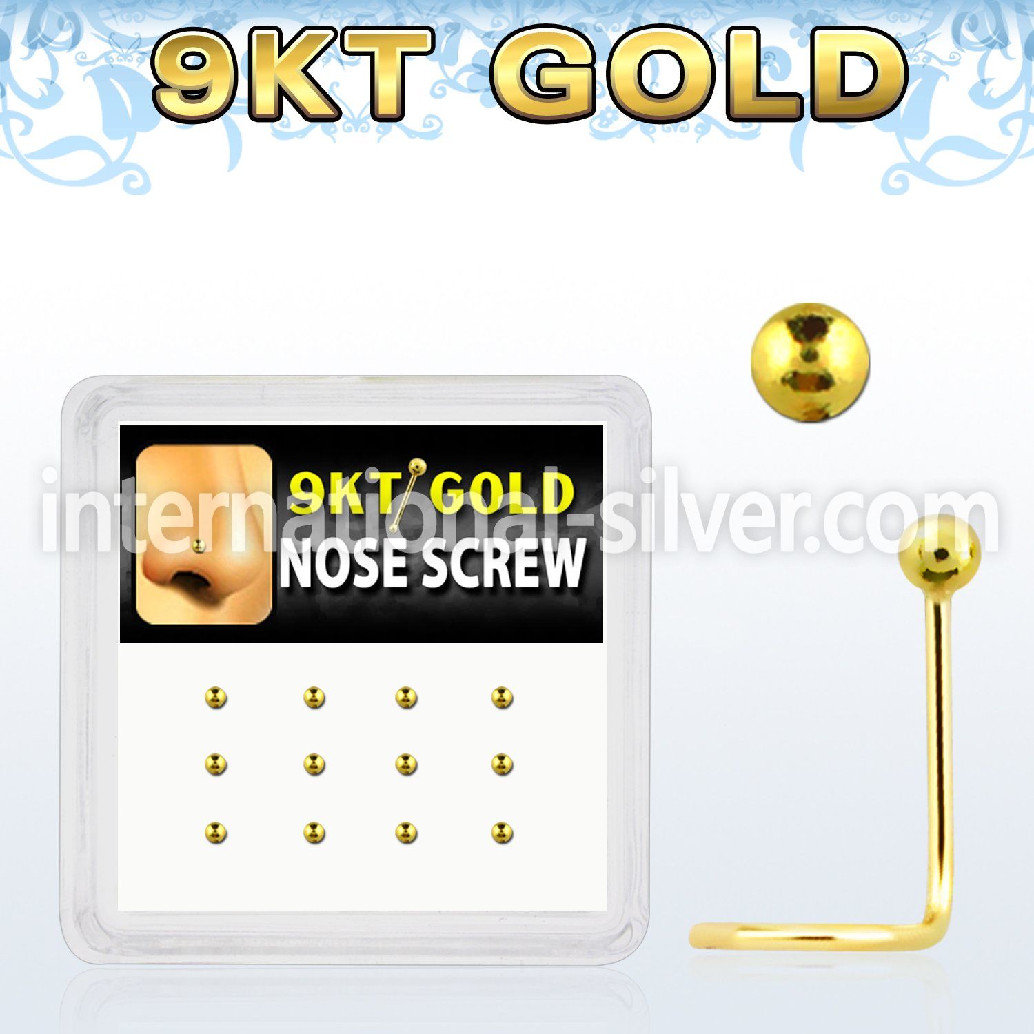 d9gsc5 l shape nose studs gold nose