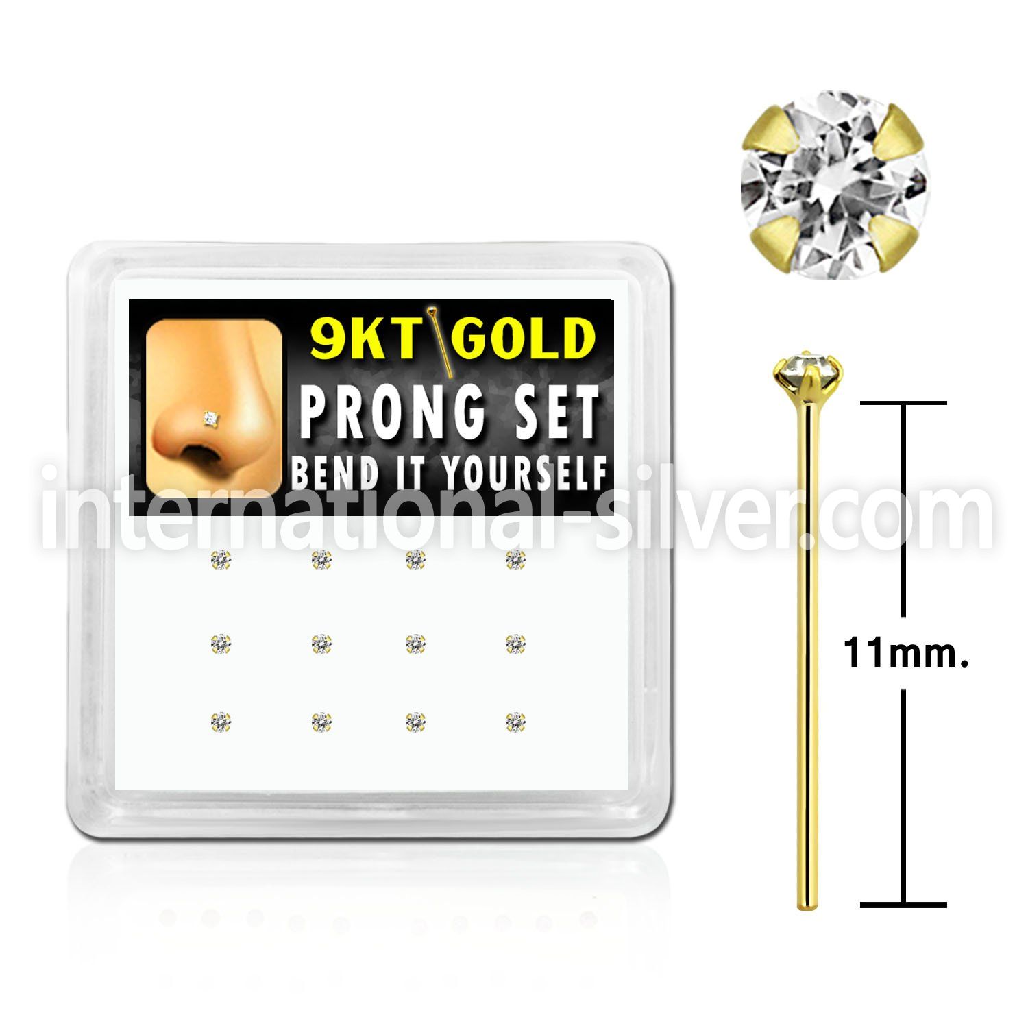 d9gys1 bend it to fit nose studs gold nose