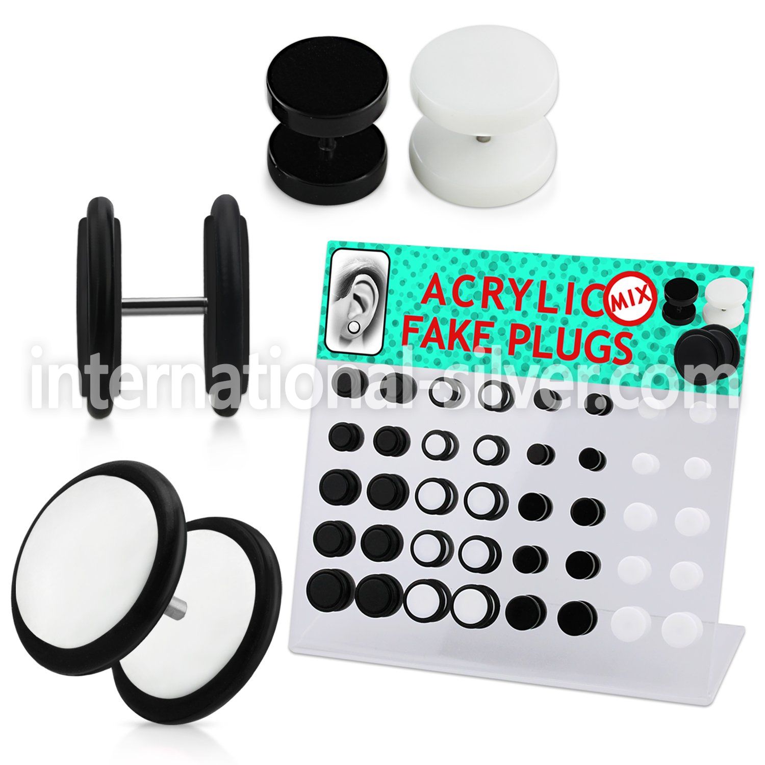 dacb112 cheaters  illusion plugs and tapers acrylic body jewelry belly button