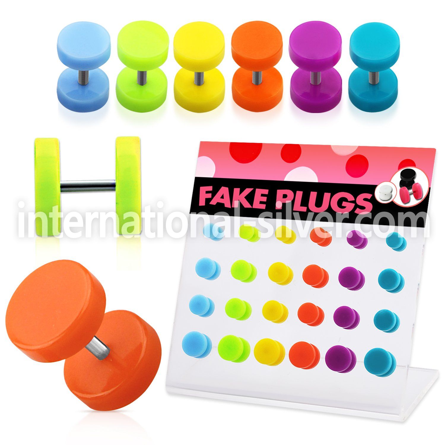 dacb115 cheaters  illusion plugs and tapers acrylic body jewelry belly button