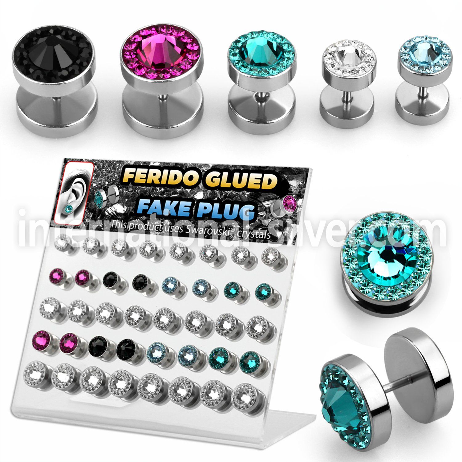 dacb123 cheaters  illusion plugs and tapers surgical steel 316l ear lobe