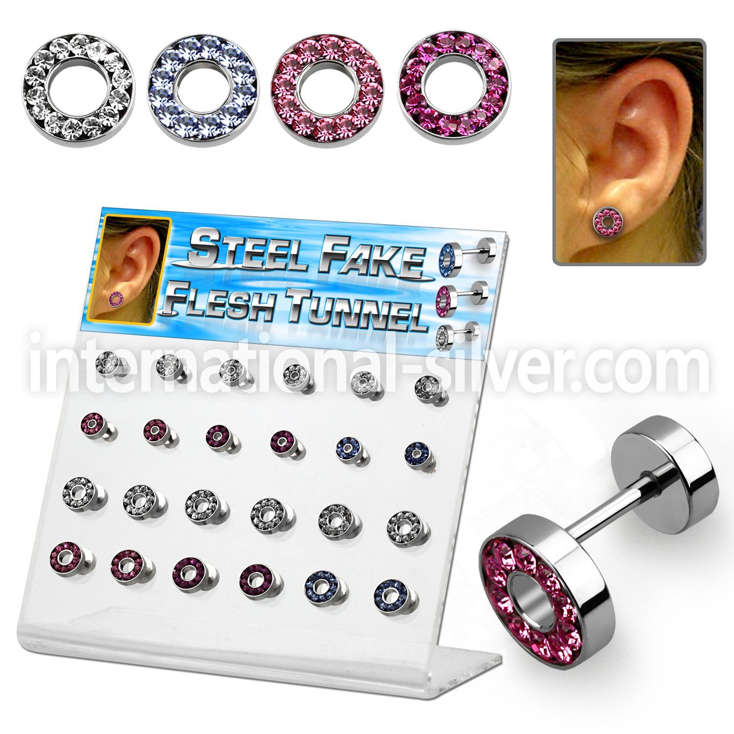 dacb136 cheaters  illusion plugs and tapers surgical steel 316l ear lobe