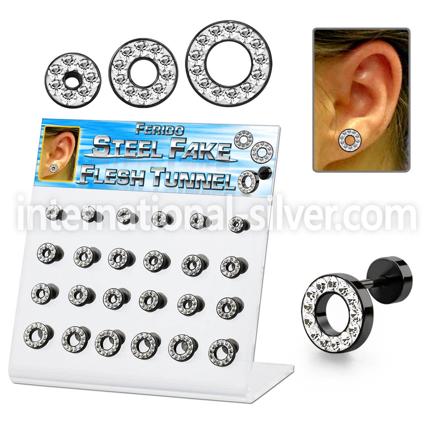 dacb142 cheaters  illusion plugs and tapers anodized surgical steel 316l ear lobe