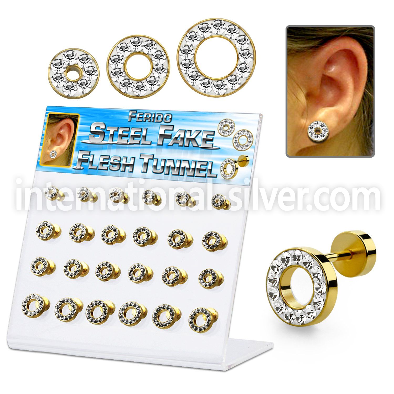 dacb143 cheaters  illusion plugs and tapers anodized surgical steel 316l ear lobe