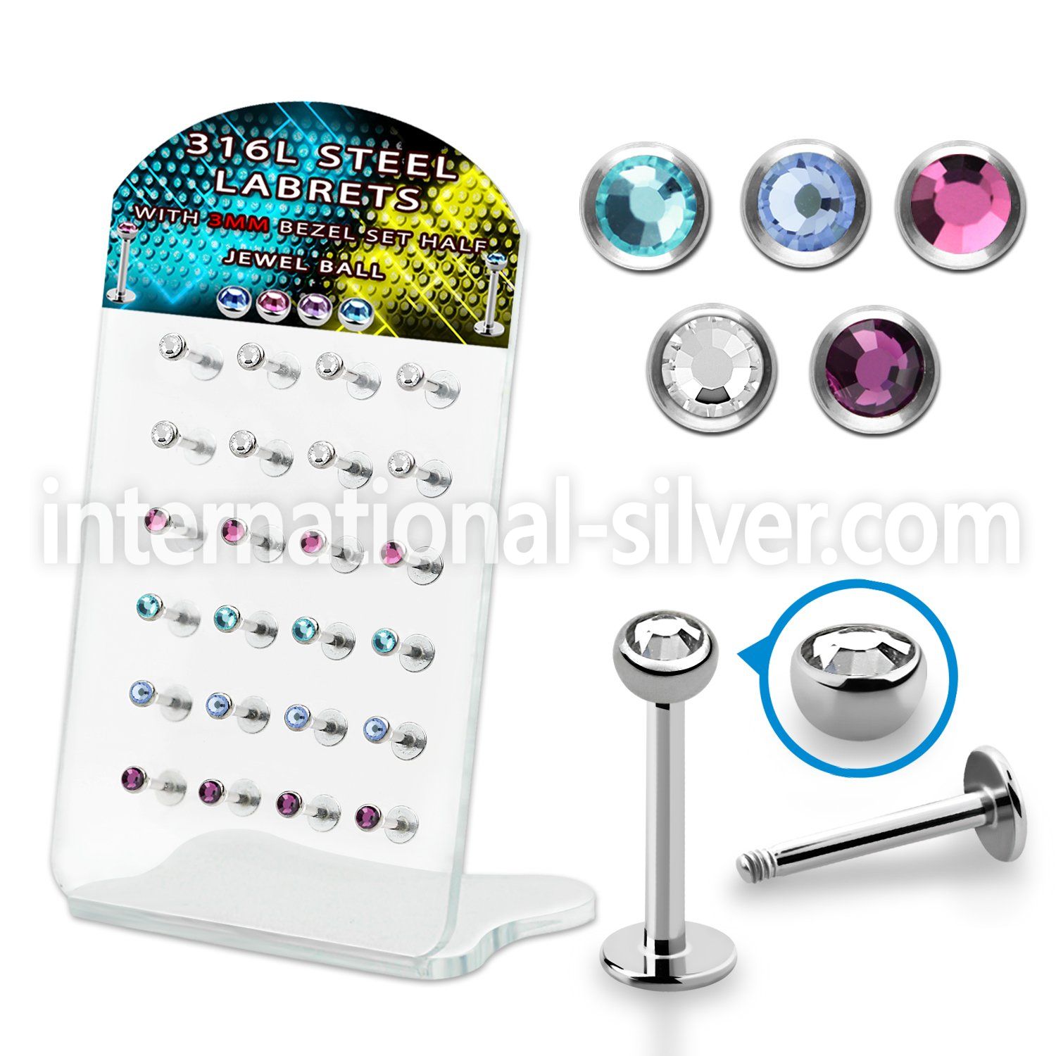 dacb172 labrets lip rings surgical steel 316l ear lobe
