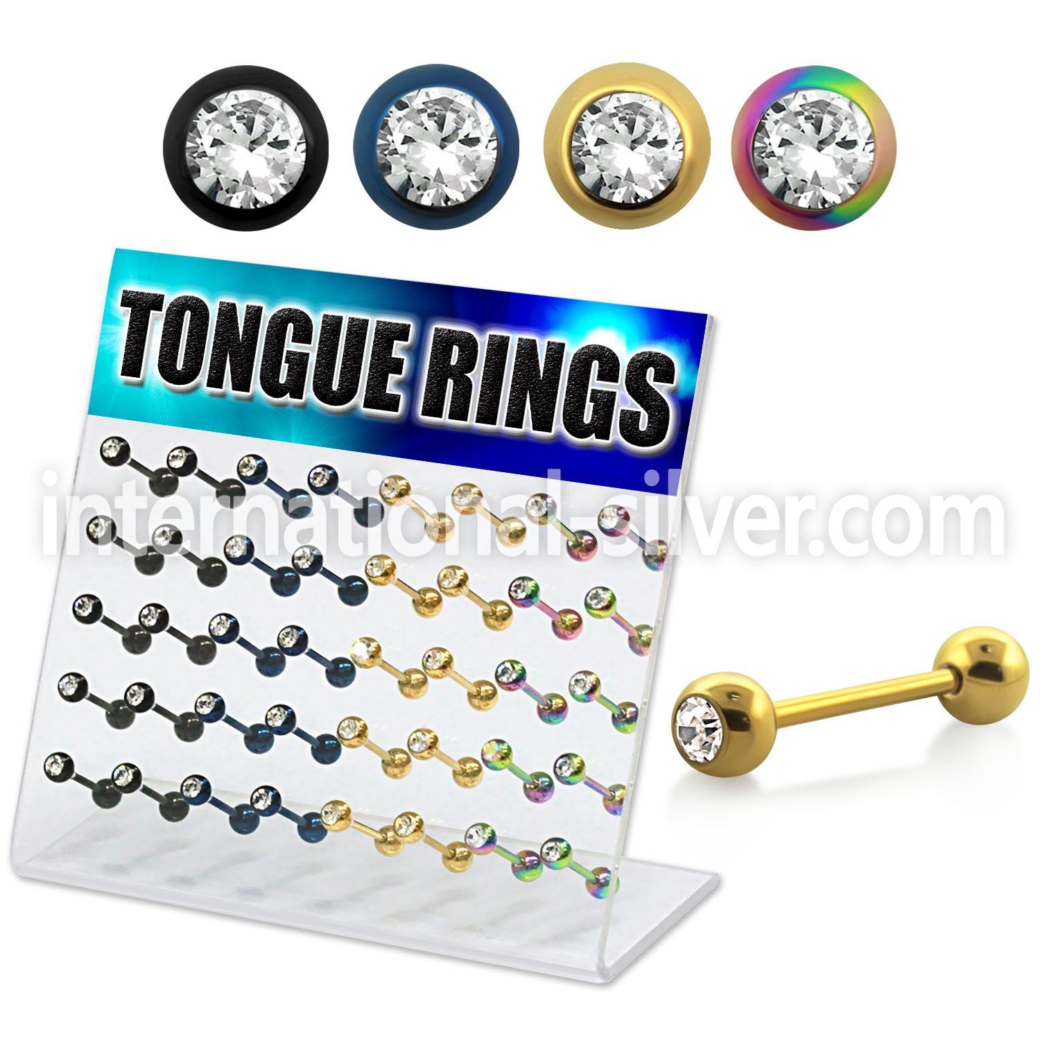 dacb17 straight barbells anodized surgical steel 316l tongue