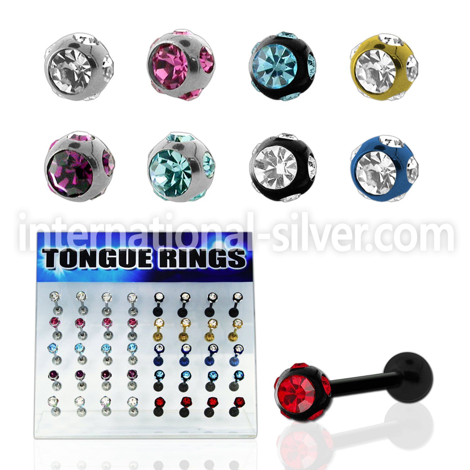 dacb18 straight barbells anodized surgical steel 316l tongue