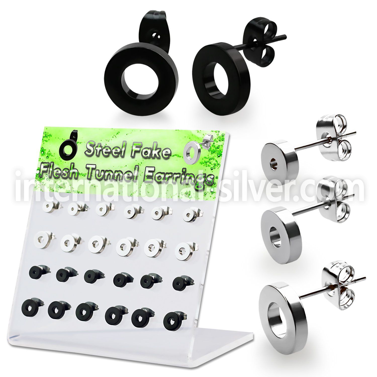 dacb195 cheaters  illusion plugs and tapers anodized surgical steel 316l ear lobe