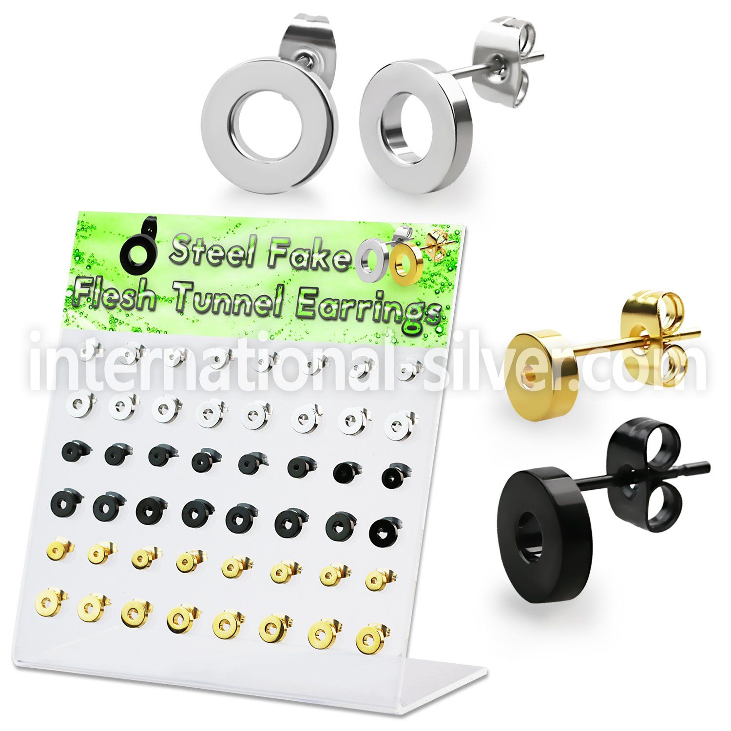 dacb202 cheaters  illusion plugs and tapers anodized surgical steel 316l ear lobe