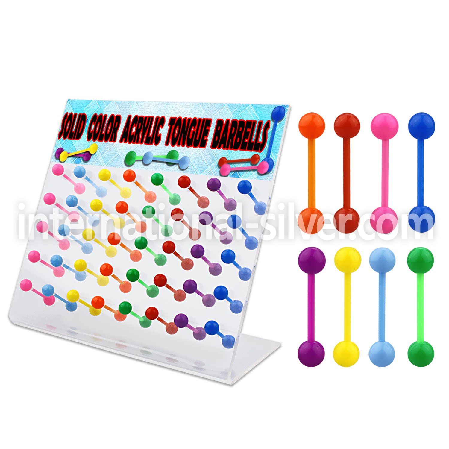 dacb99 straight barbells acrylic body jewelry tongue