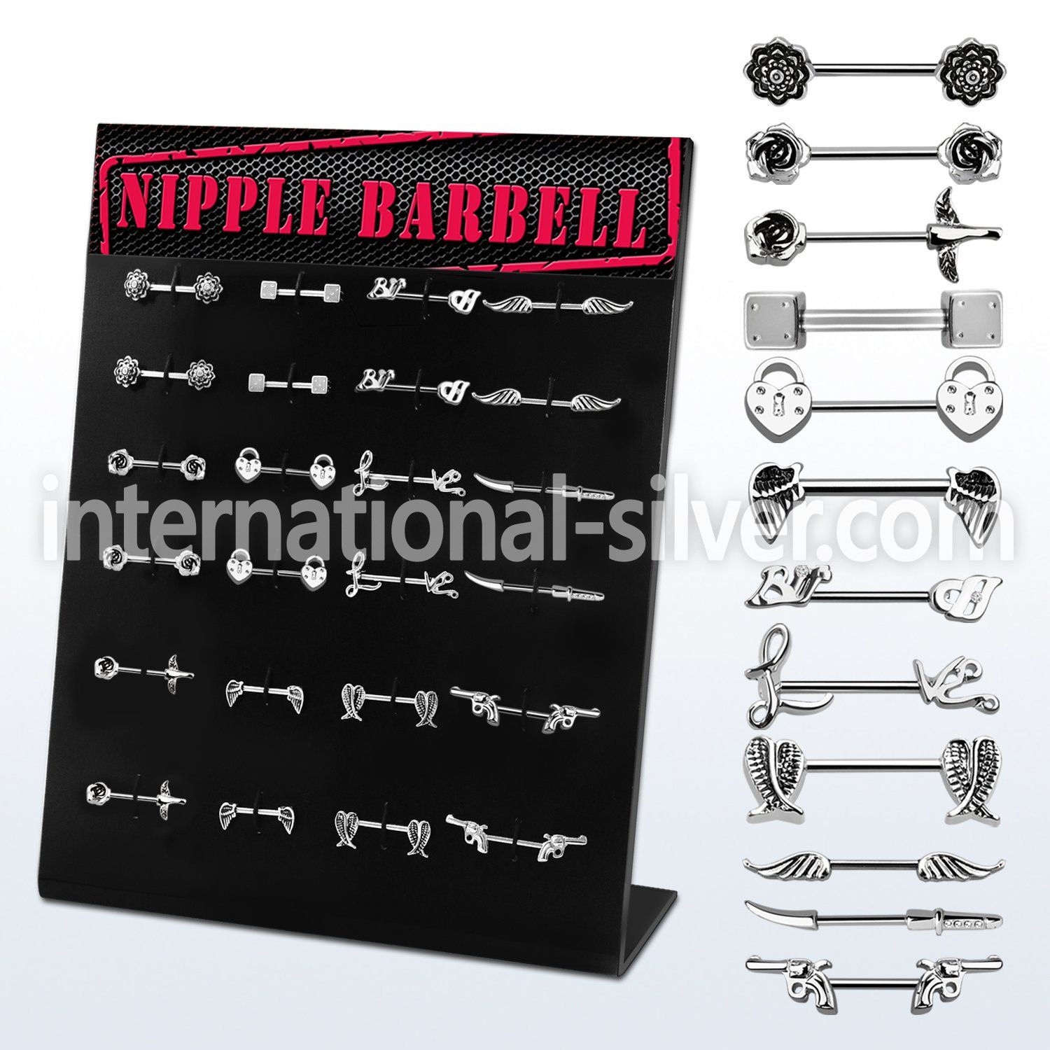 danp2 straight barbells surgical steel 316l nipple