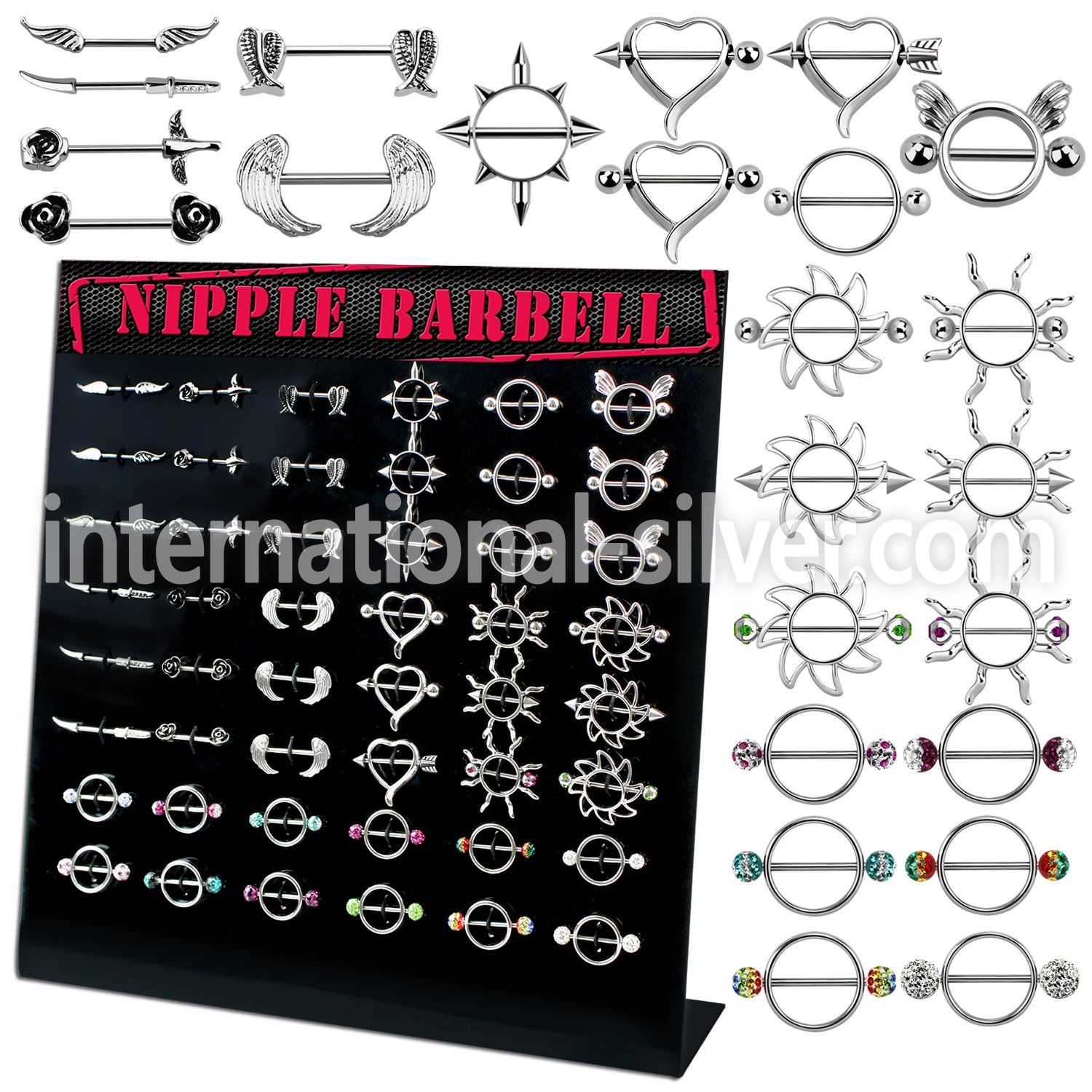 danp3 straight barbells surgical steel 316l nipple