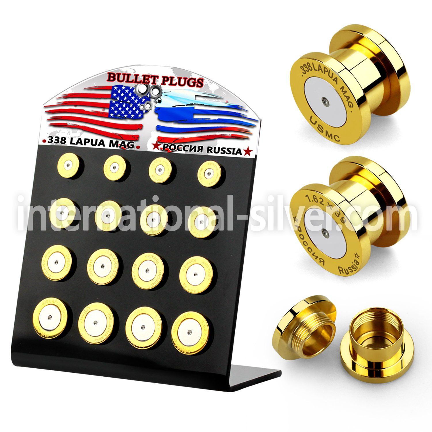 dapg100 plugs gauges anodized surgical steel 316l ear lobe