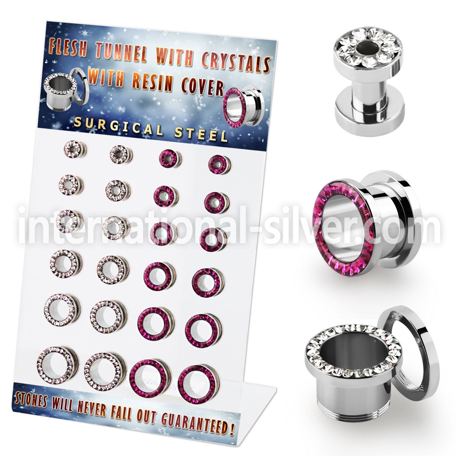 dapg101b tunnels gauges surgical steel 316l ear lobe