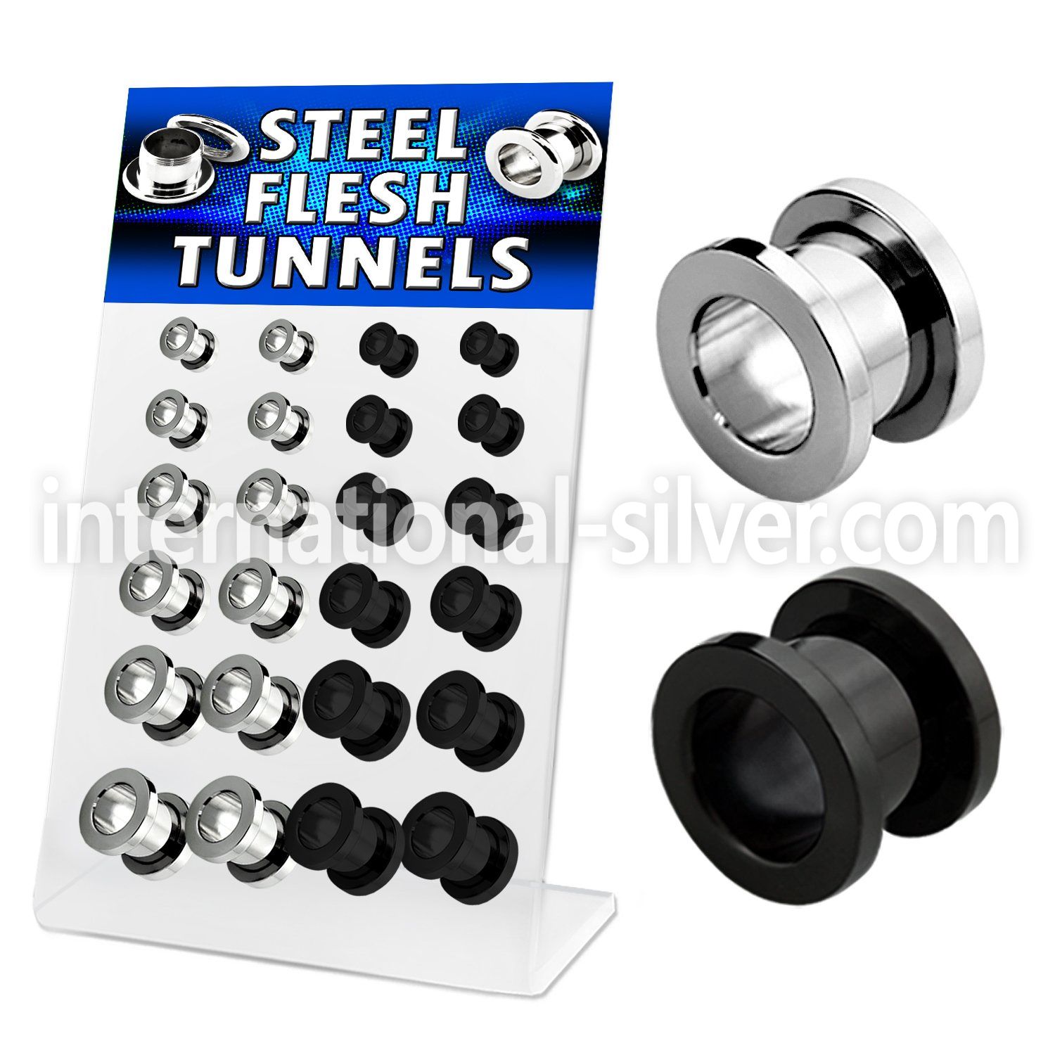 dapg10 tunnels gauges anodized surgical steel 316l ear lobe