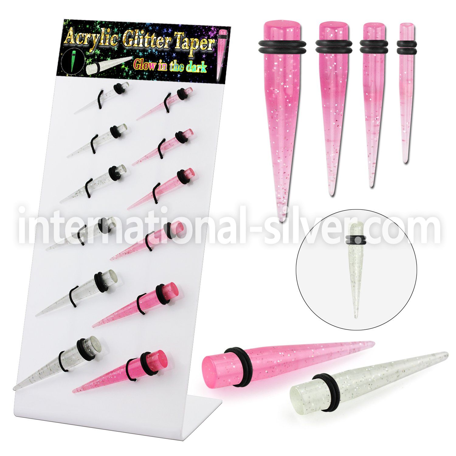 dapg175 tapers acrylic body jewelry ear lobe