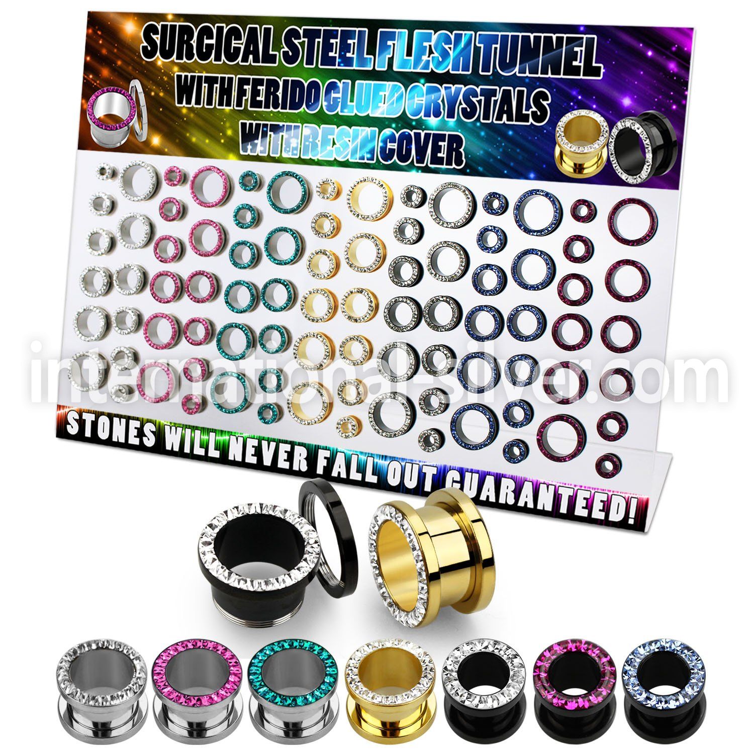 dapg181 tunnels gauges surgical steel 316l ear lobe