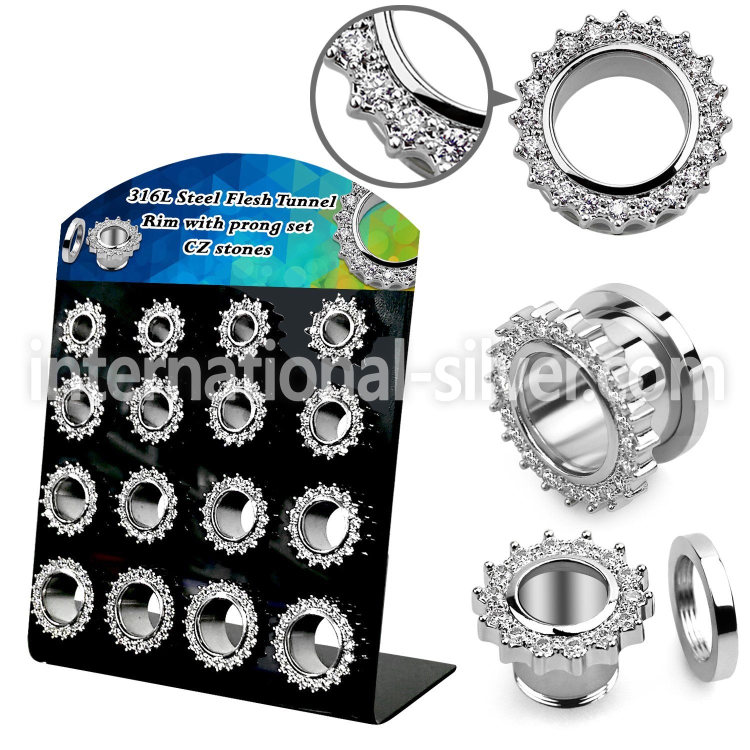 dapg186a tunnels gauges surgical steel 316l ear lobe