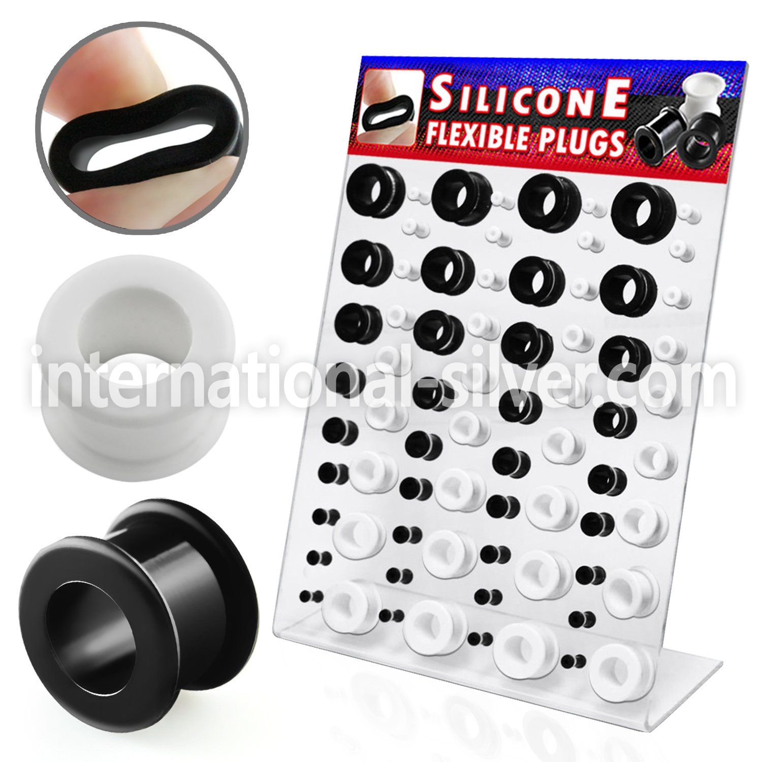 dapg20 tunnels gauges silicon body jewelry ear lobe