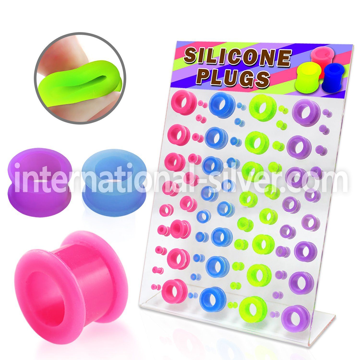 dapg33 tunnels gauges silicon body jewelry ear lobe