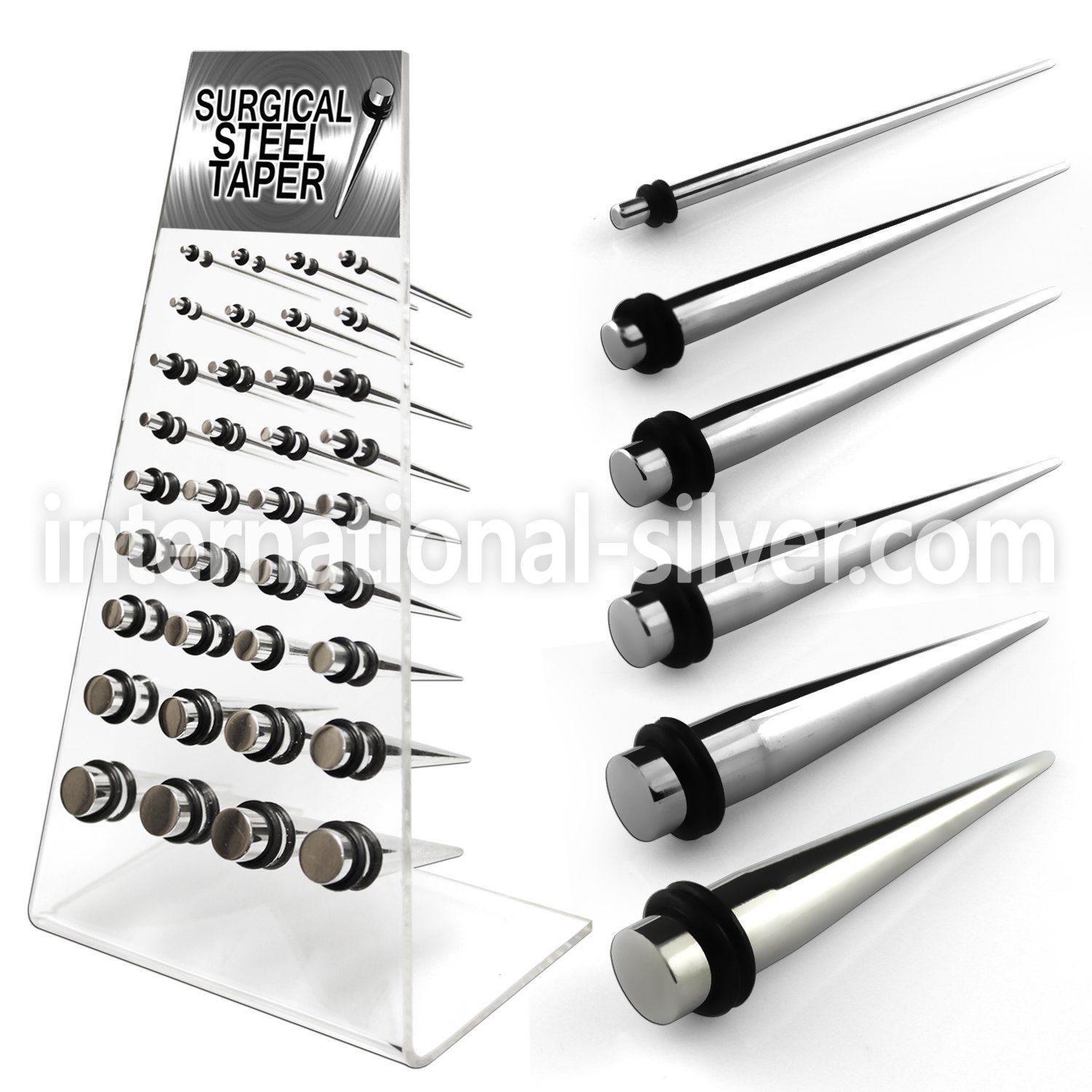 dapg48 tapers surgical steel 316l ear lobe