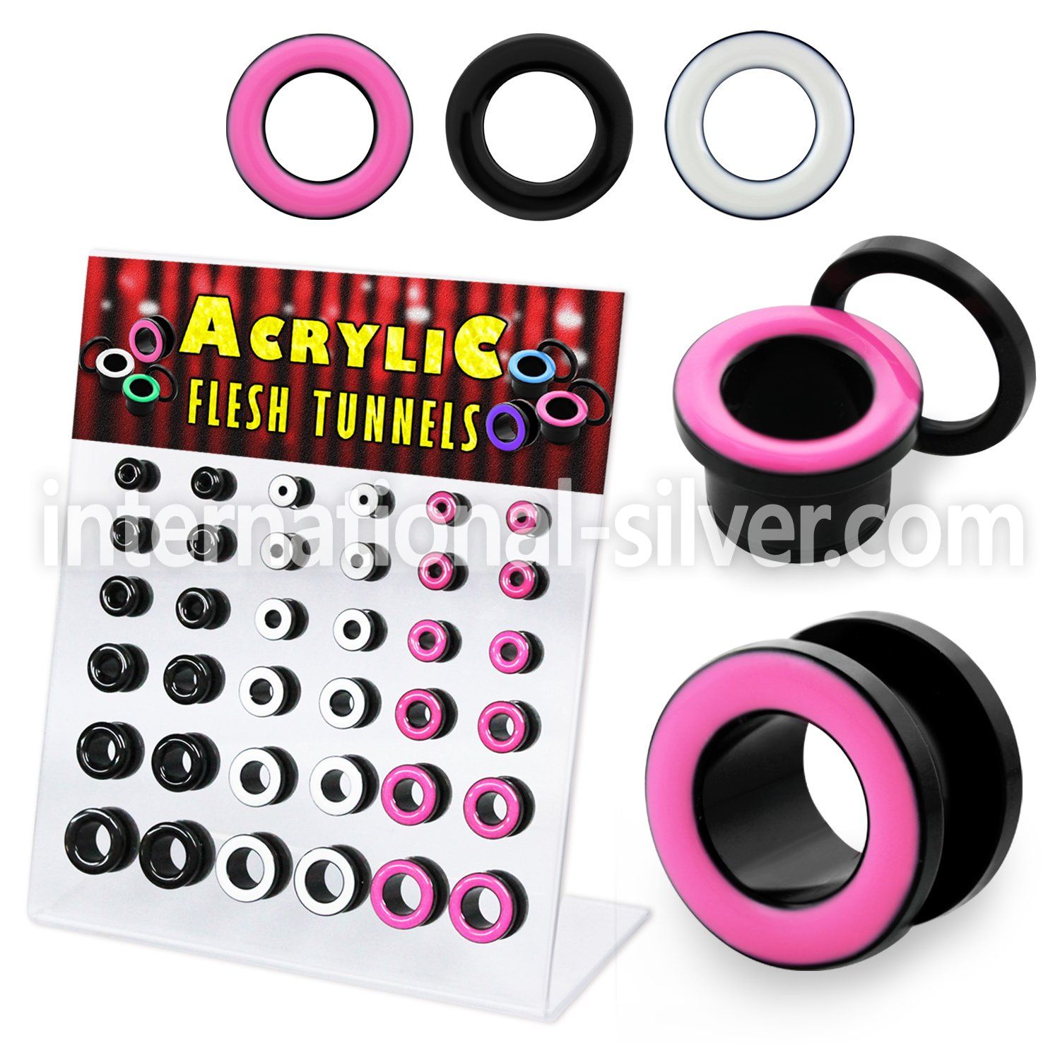 dapg60 tunnels gauges acrylic body jewelry ear lobe