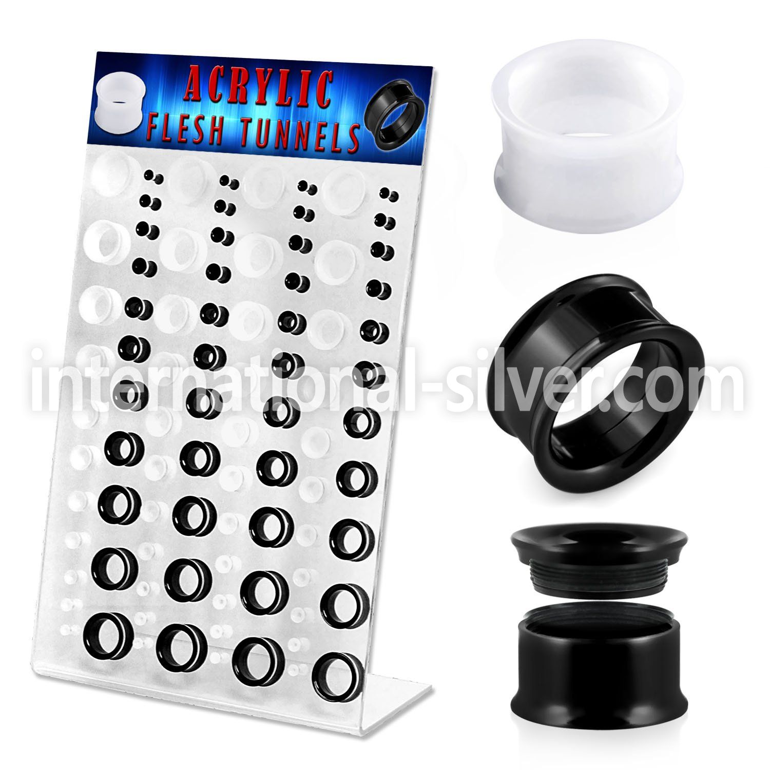 dapg69 tunnels gauges acrylic body jewelry ear lobe