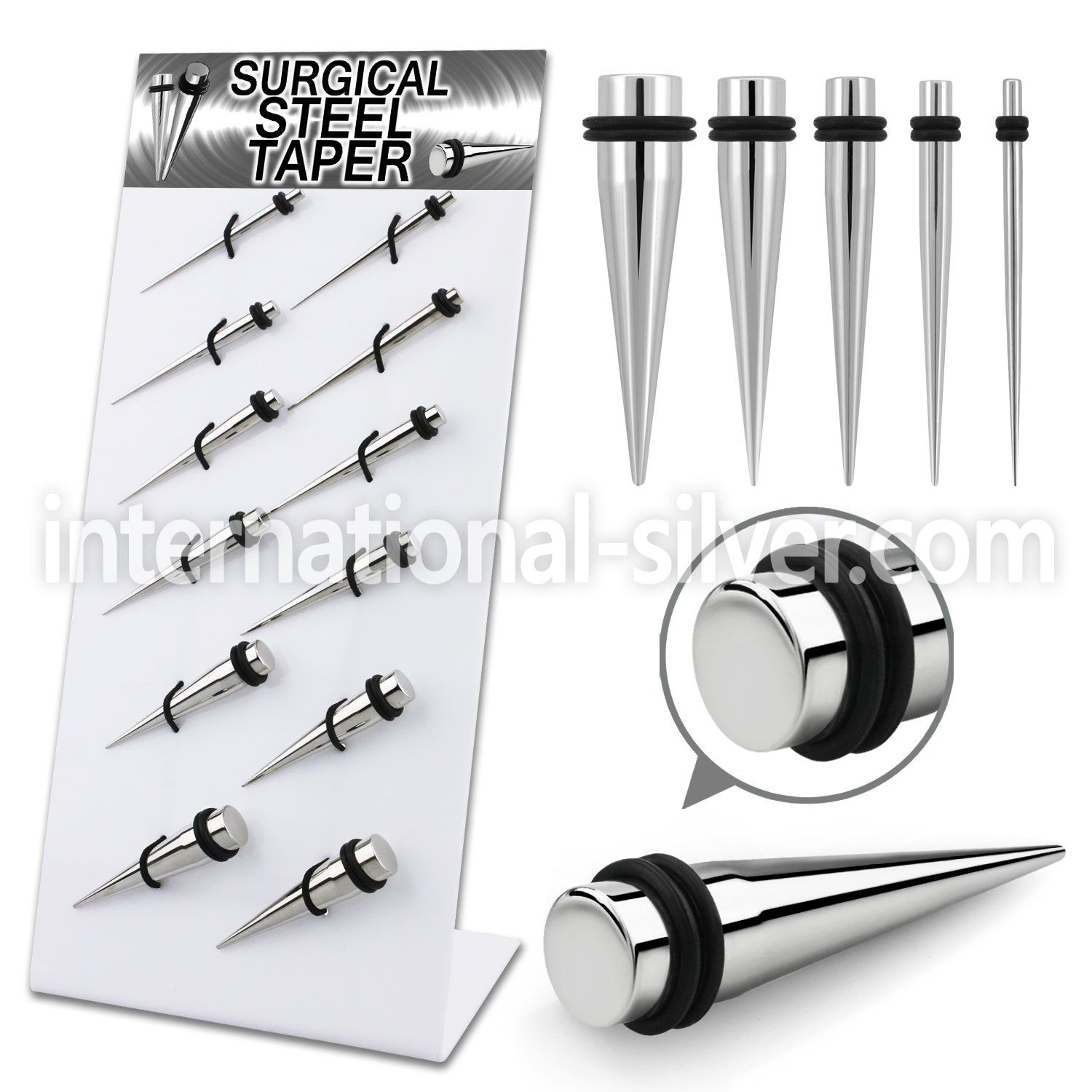 dapg81 tapers surgical steel 316l ear lobe