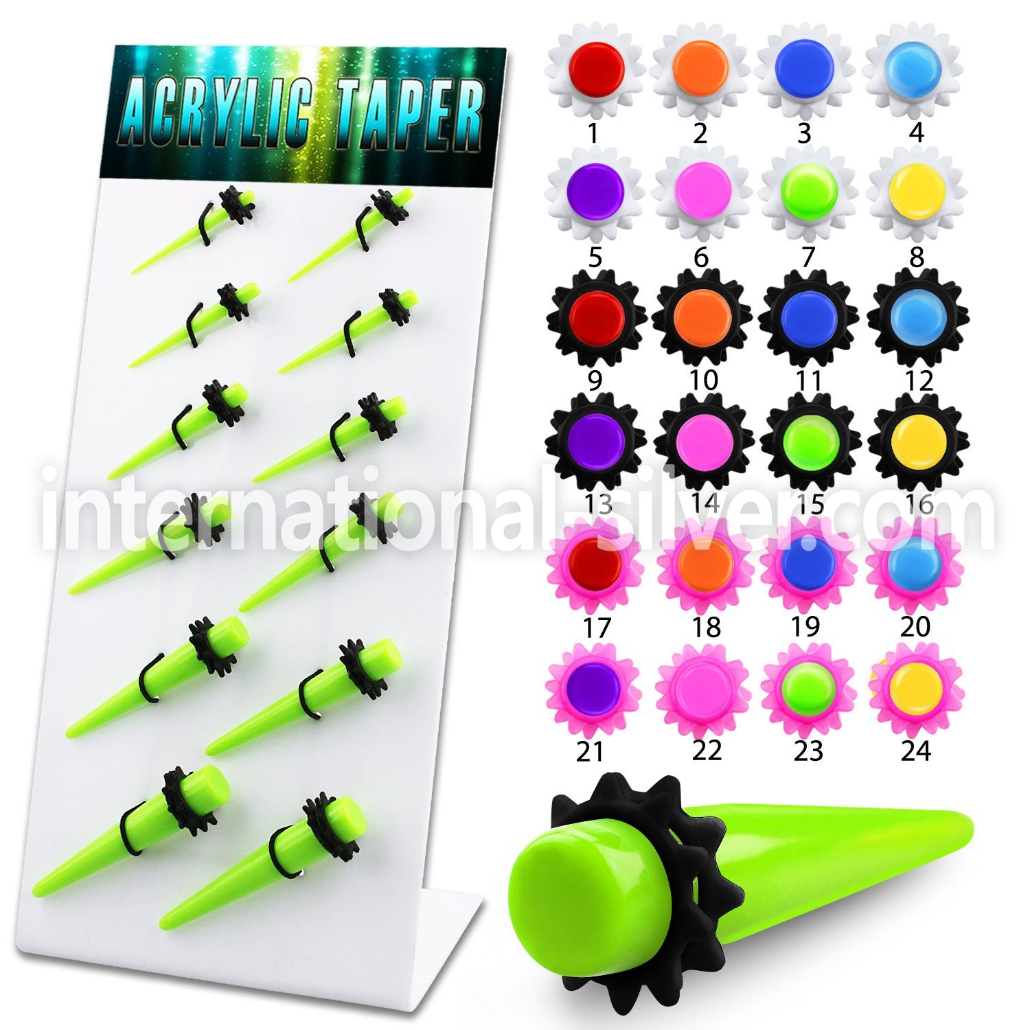 dapg83 tapers acrylic body jewelry ear lobe