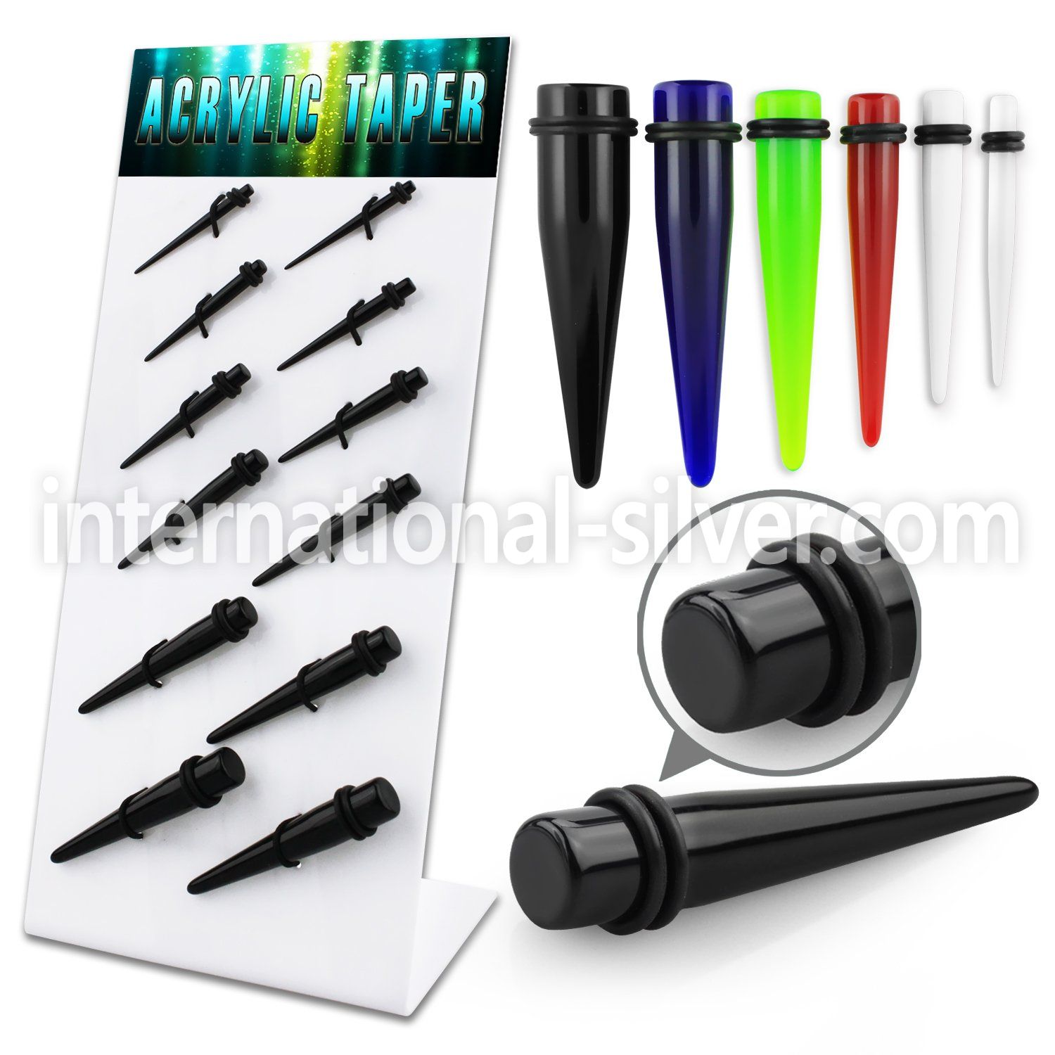 dapg86 tapers acrylic body jewelry ear lobe