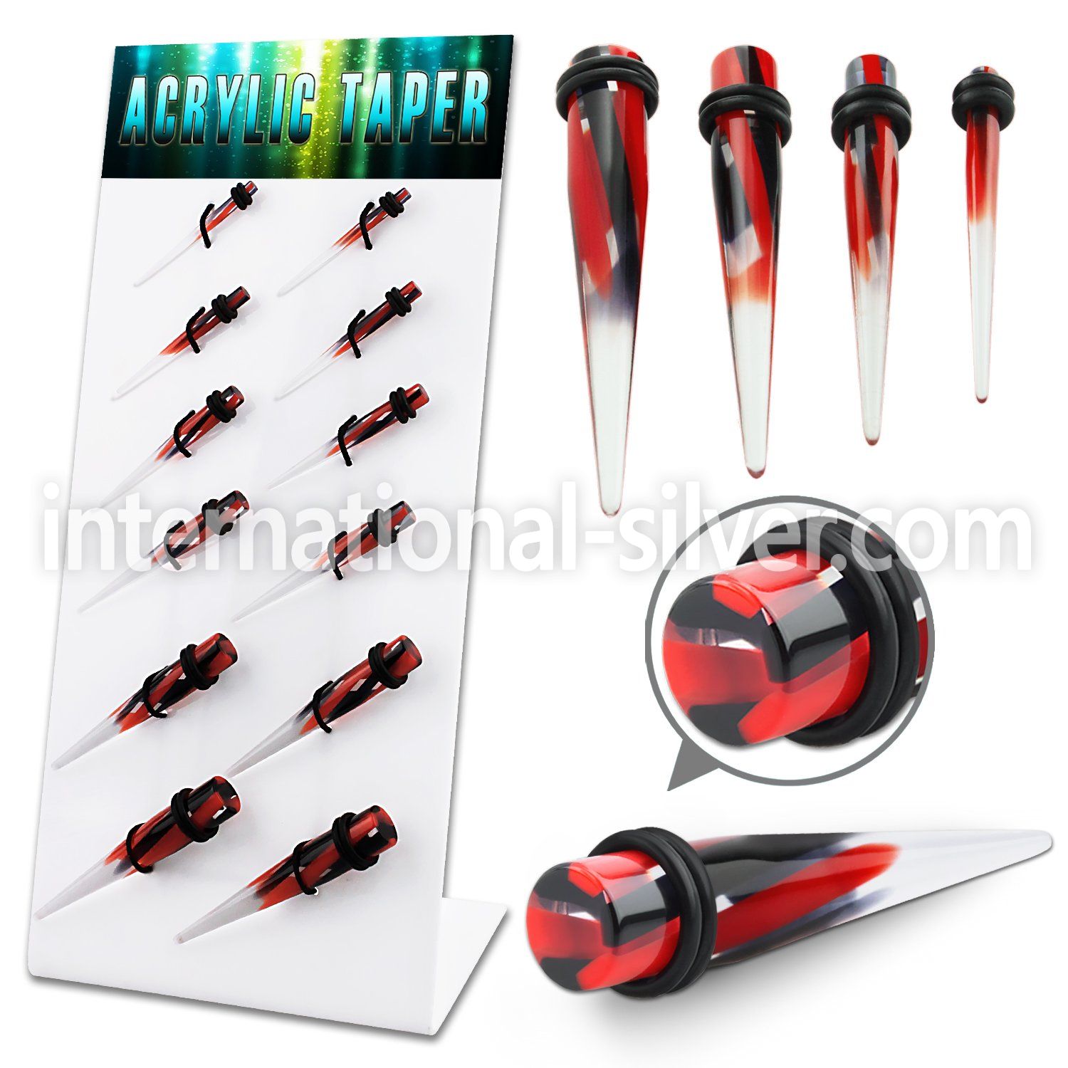 dapg87 tapers acrylic body jewelry ear lobe