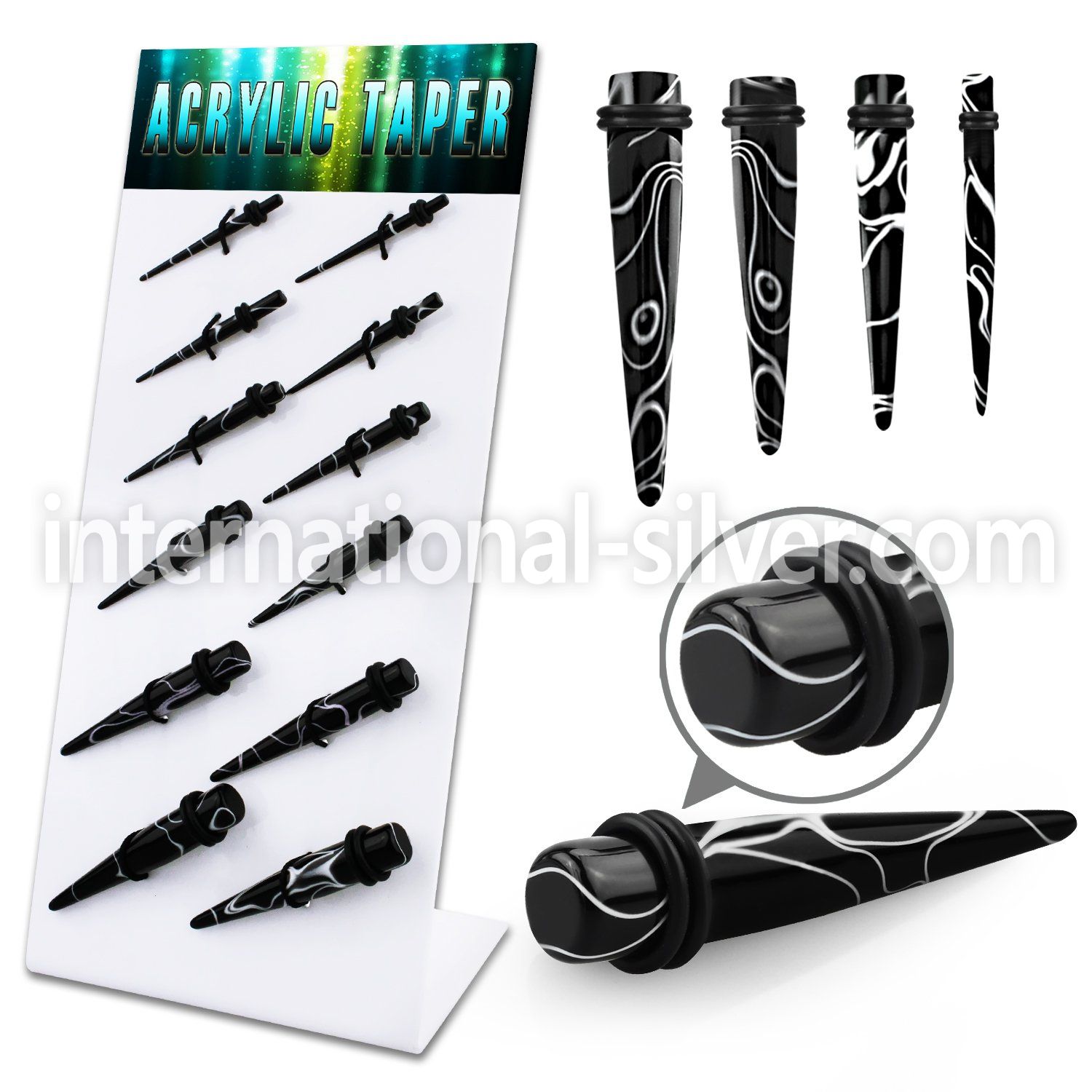 dapg90 tapers acrylic body jewelry ear lobe