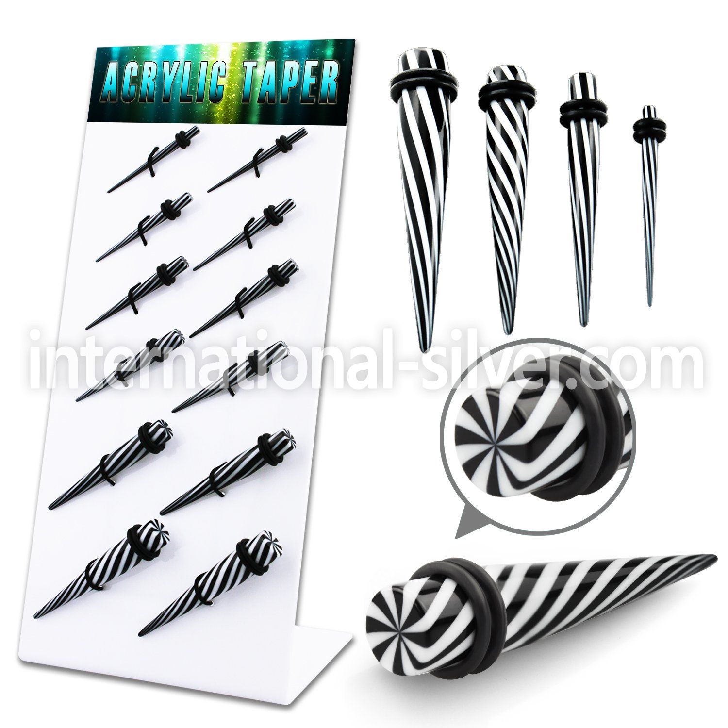 dapg93 tapers acrylic body jewelry ear lobe