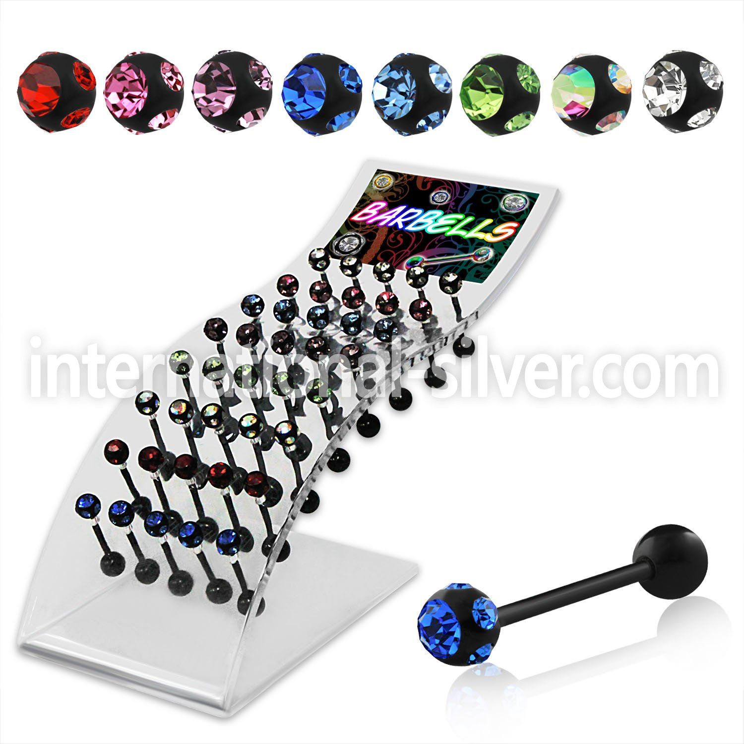 dbbtc3b straight barbells anodized surgical steel 316l tongue