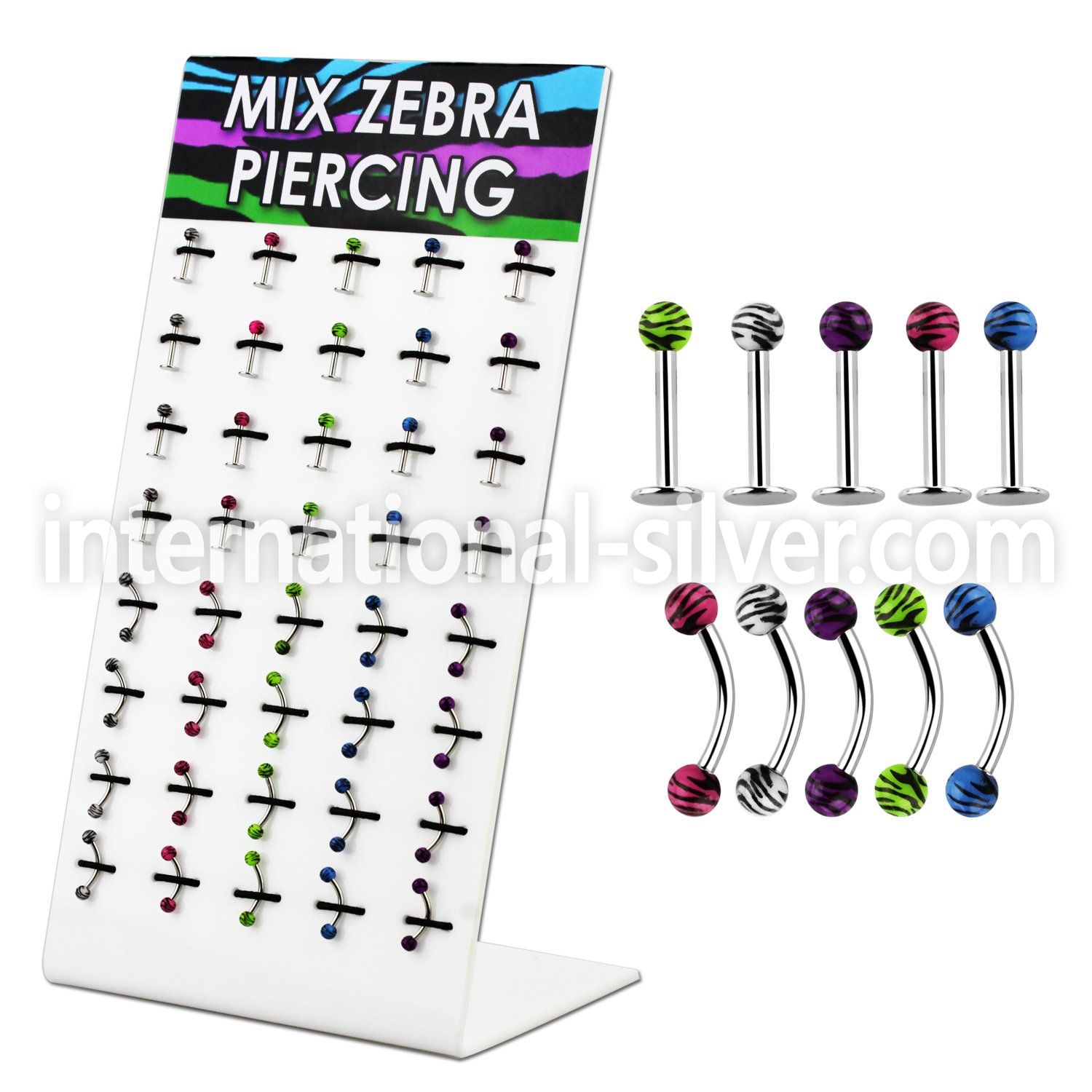 dbjmx7 labrets lip rings surgical steel 316l with acrylic parts eyebrow
