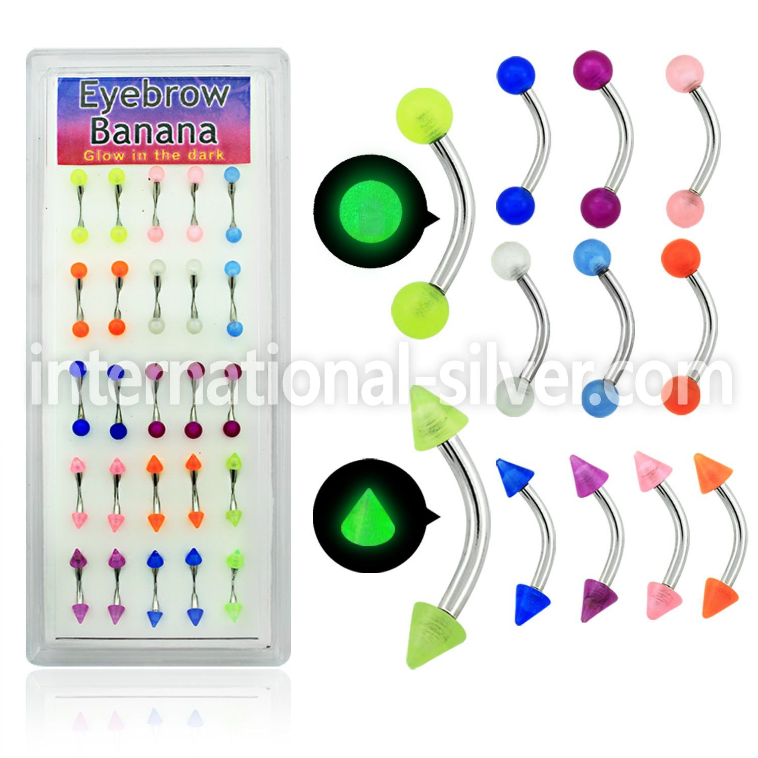 dbnegl micro curved barbells surgical steel 316l with acrylic parts eyebrow