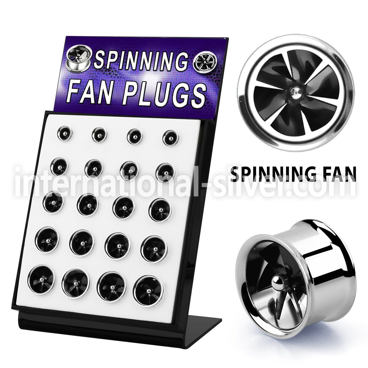 dffat tunnels gauges surgical steel 316l ear lobe